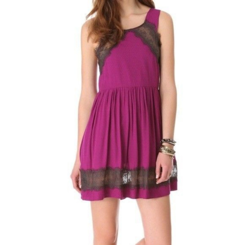 Free People Georgia lace mini dress